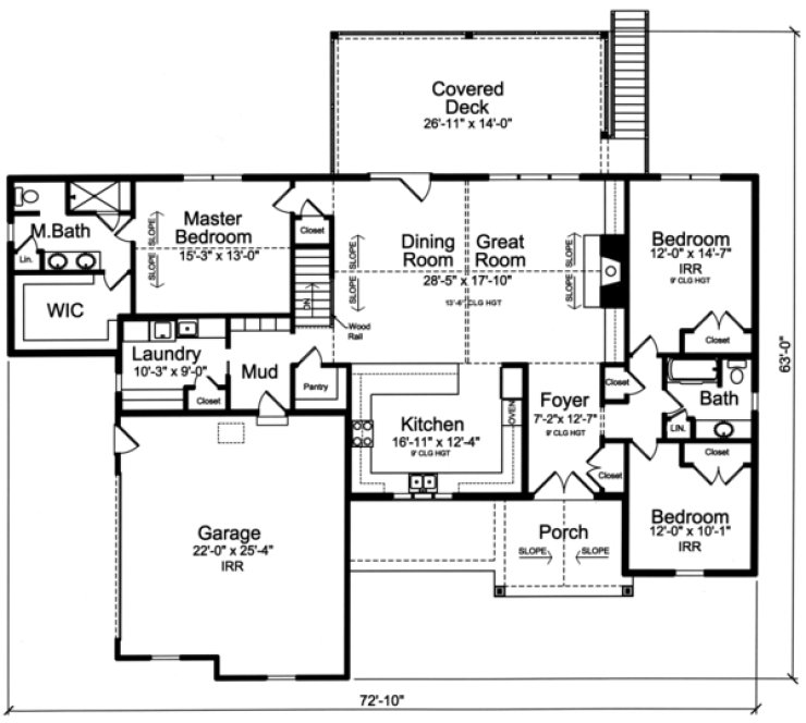 Main Floor Plan for House Plan #539502