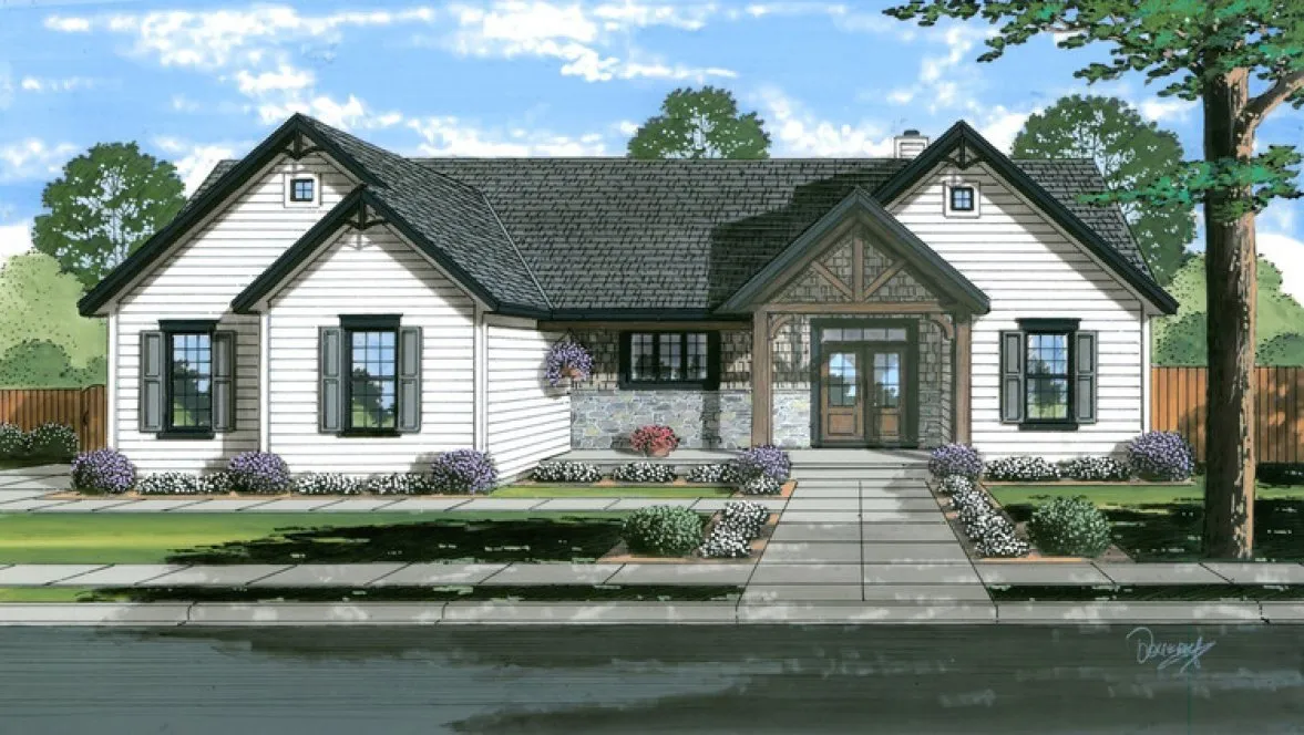 Full Rendering for House Plan #539502