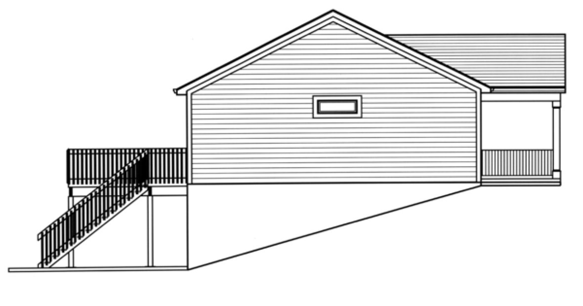 Left Elevation for House Plan #539201