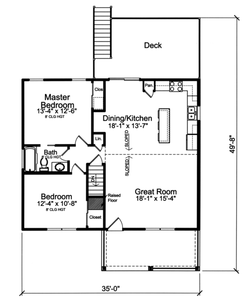 Main Floor Plan for House Plan #539201