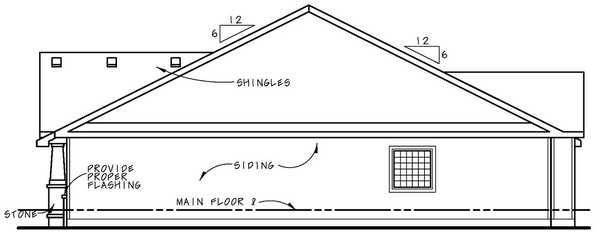 Right Elevation for House Plan #156951