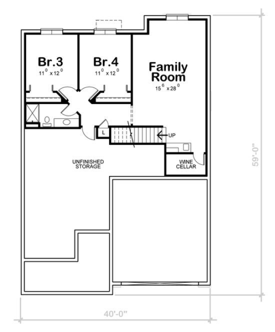 Basement Plan for House Plan #156951