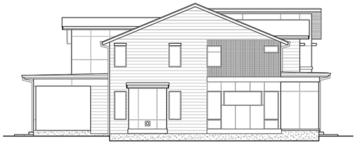Left Elevation for House Plan #330103