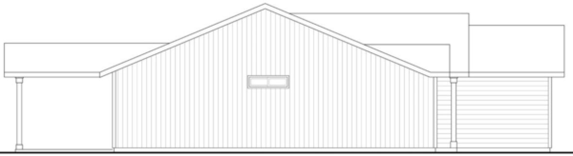 Left Elevation for House Plan #346621