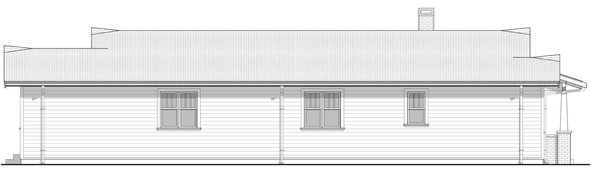 Left Elevation for House Plan #590451