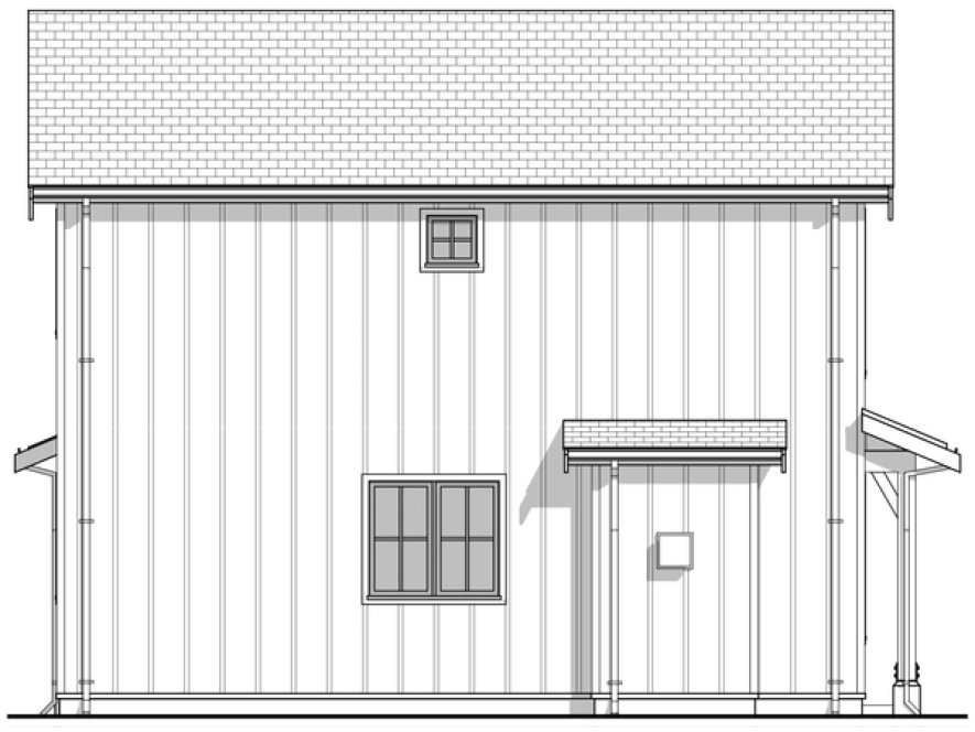 Left Elevation for House Plan #590091