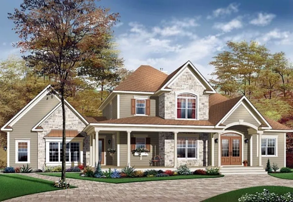 Full Rendering for House Plan #141762