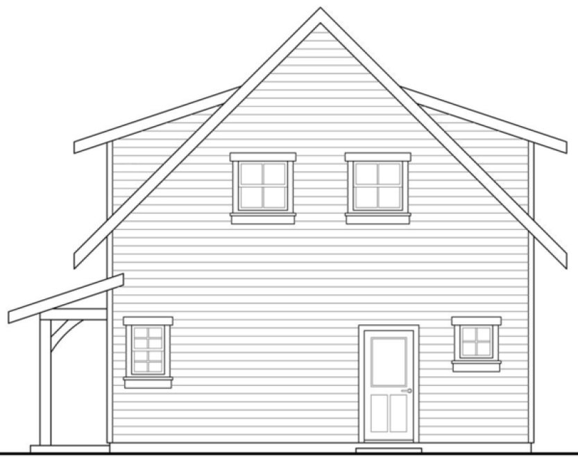 Right Elevation for House Plan #342831