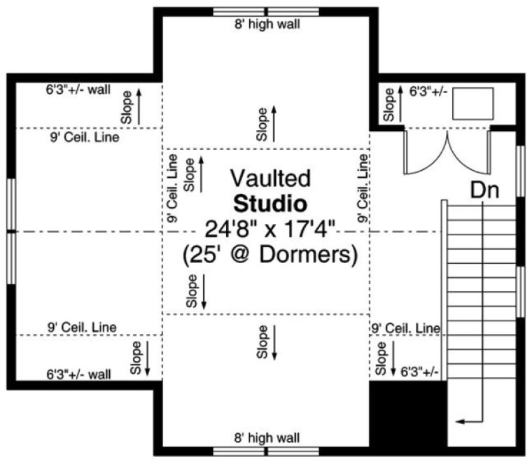 Second Floor Plan for House Plan #342831