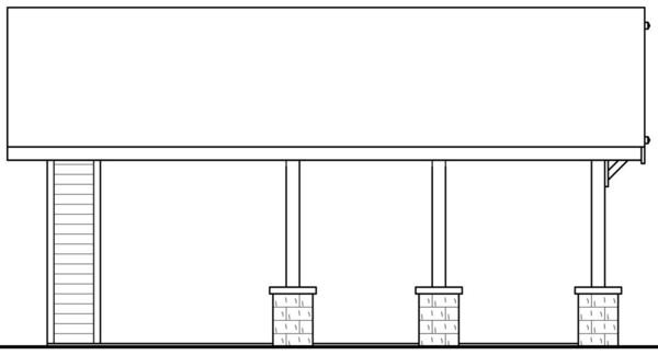 Left Elevation for House Plan #342760