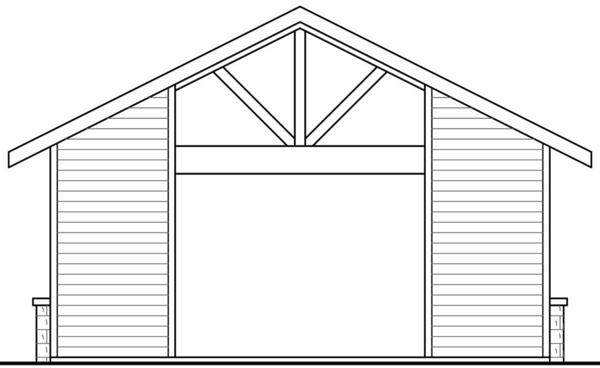 Rear Elevation for House Plan #342760