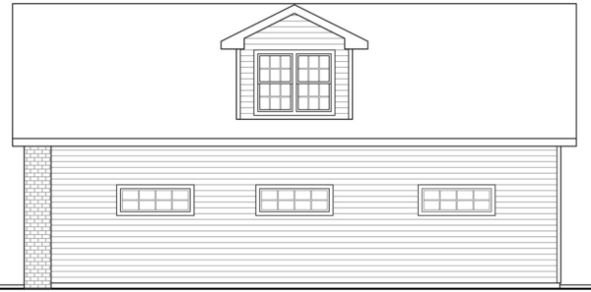Left Elevation for House Plan #344403