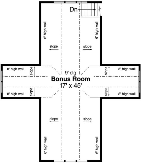 Second Floor Plan for House Plan #344403