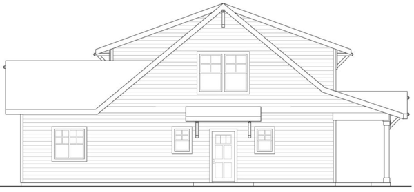 Left Elevation for House Plan #346242