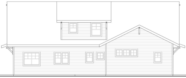 Rear Elevation for House Plan #346242