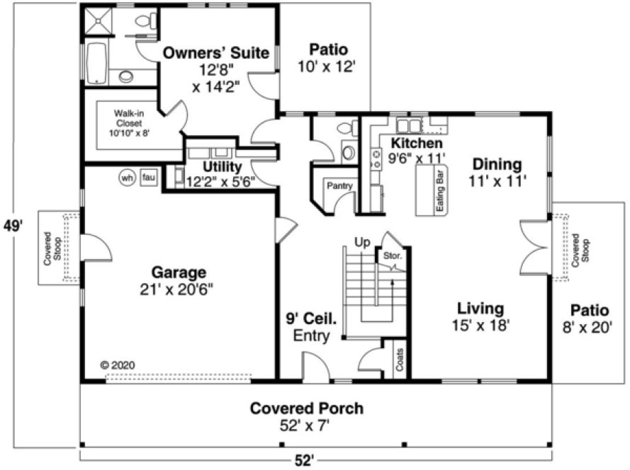 Main Floor Plan for House Plan #346242