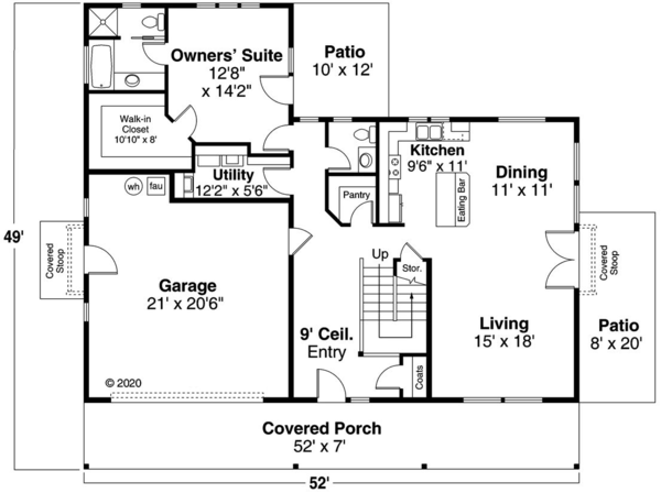 Main Floor Plan for House Plan #346242