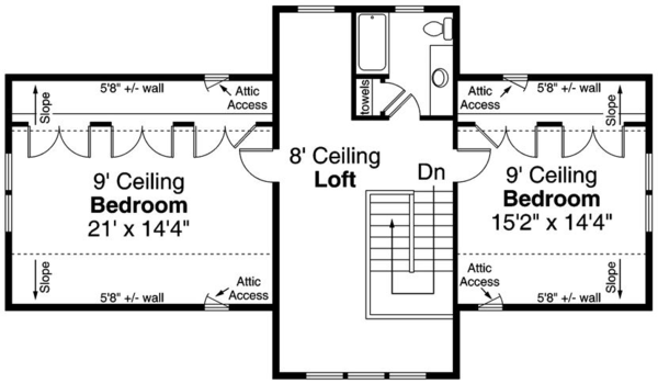 Second Floor Plan for House Plan #346242
