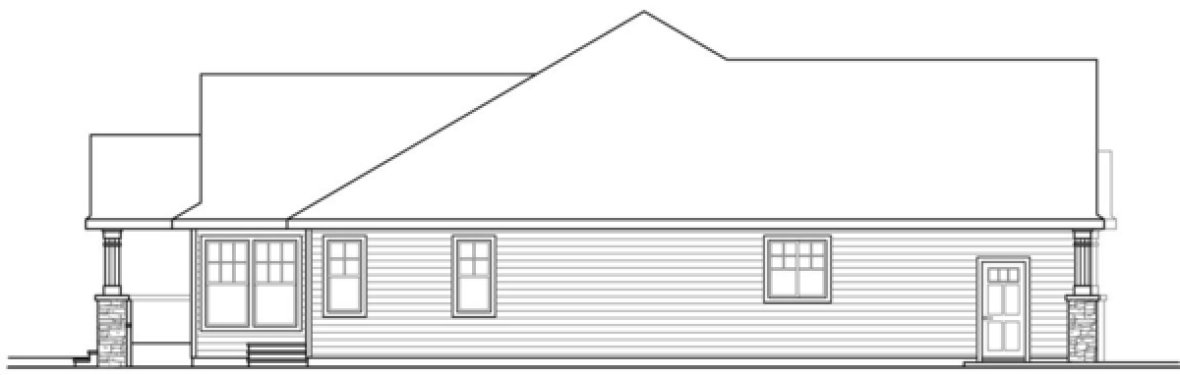 Left Elevation for House Plan #344662