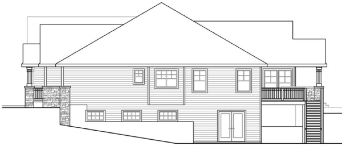 Right Elevation for House Plan #344662