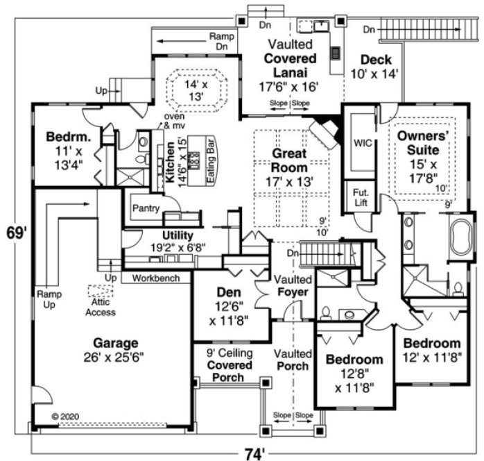 Main Floor Plan for House Plan #344662