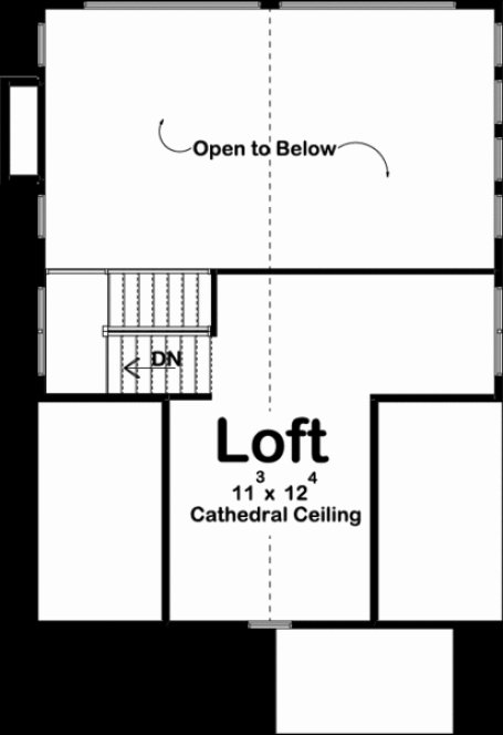 Second Floor Plan for House Plan #705911