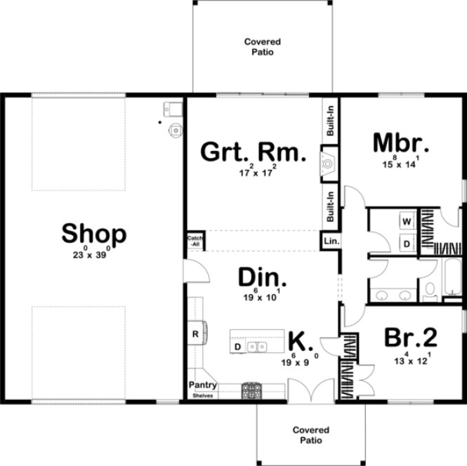Main Floor Plan for House Plan #700641