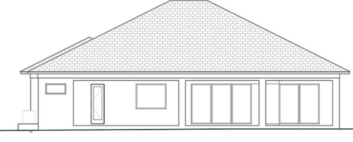Rear Elevation for House Plan #772652