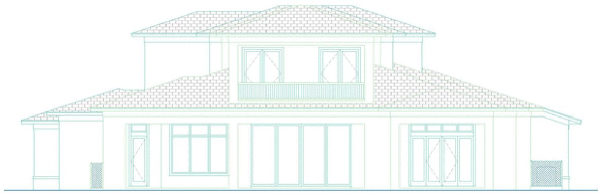 Rear Elevation for House Plan #774734