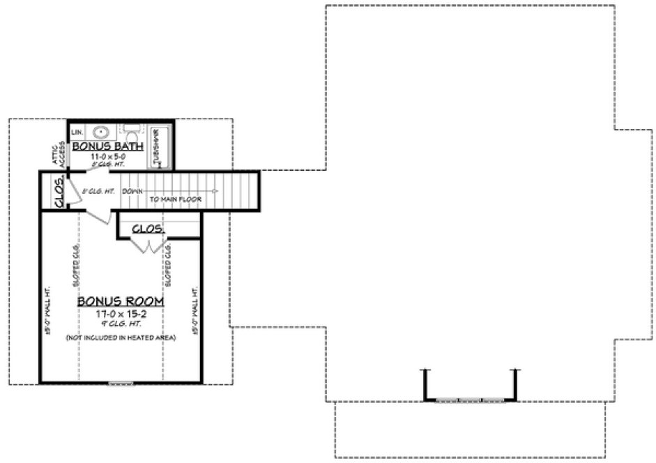 Attic Plan for House Plan #308441