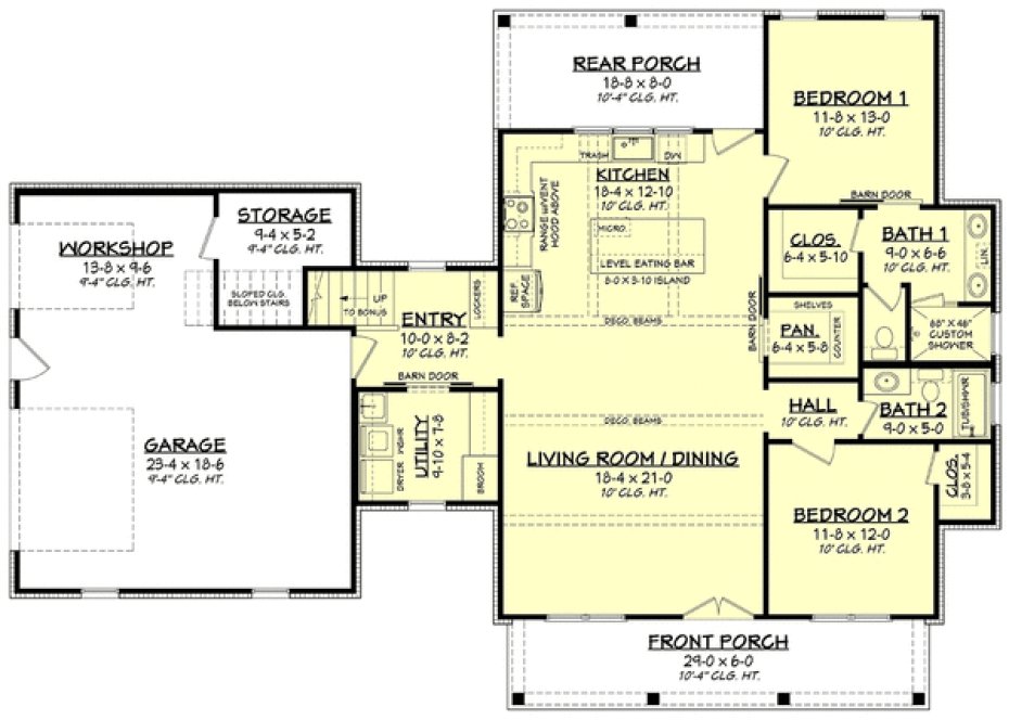 Main Floor Plan for House Plan #308441