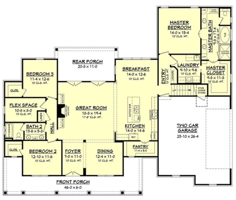 Main Floor Plan for House Plan #309642