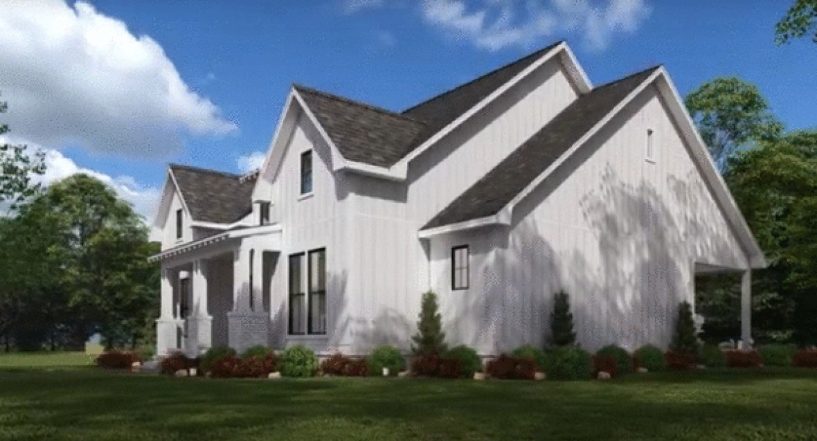 Right Elevation for House Plan #308662