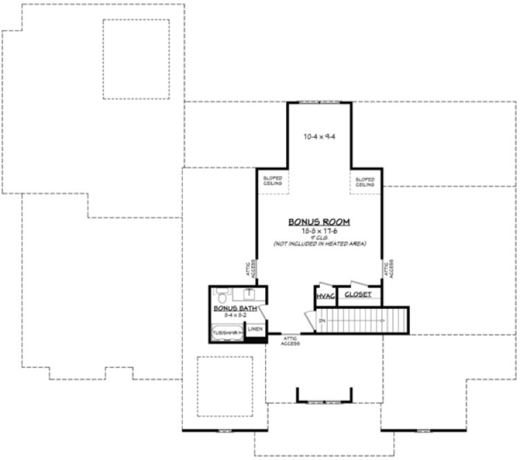 Attic Plan for House Plan #308662
