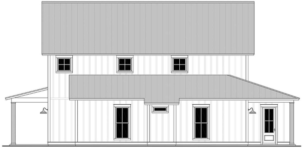 Right Elevation for House Plan #302992