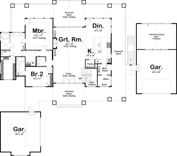 Main Floor Plan for House Plan #706312