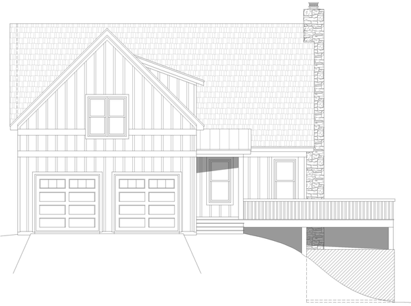 Left Elevation for House Plan #699652