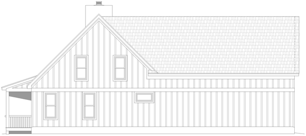 Rear Elevation for House Plan #699652