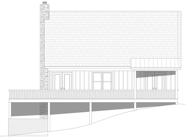Right Elevation for House Plan #699652