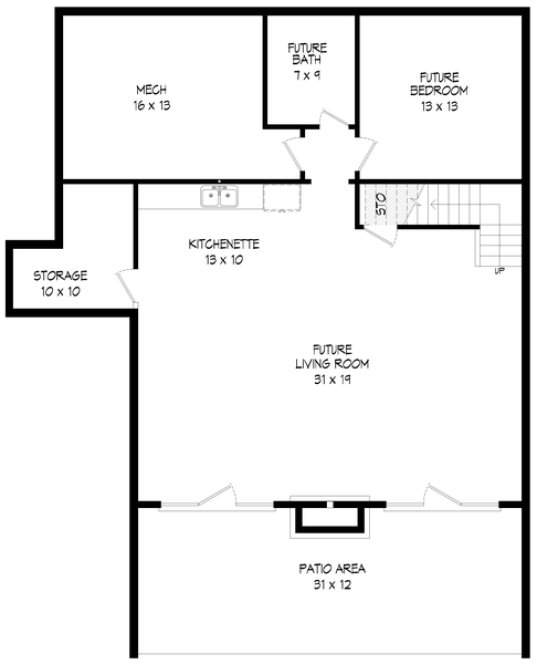 Basement Plan for House Plan #699652