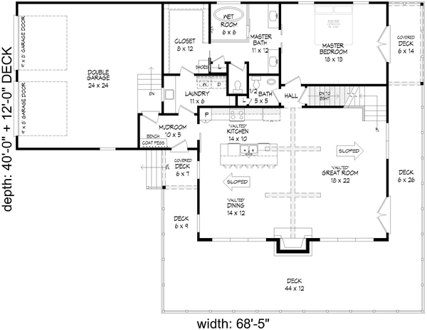 Main Floor Plan for House Plan #699652