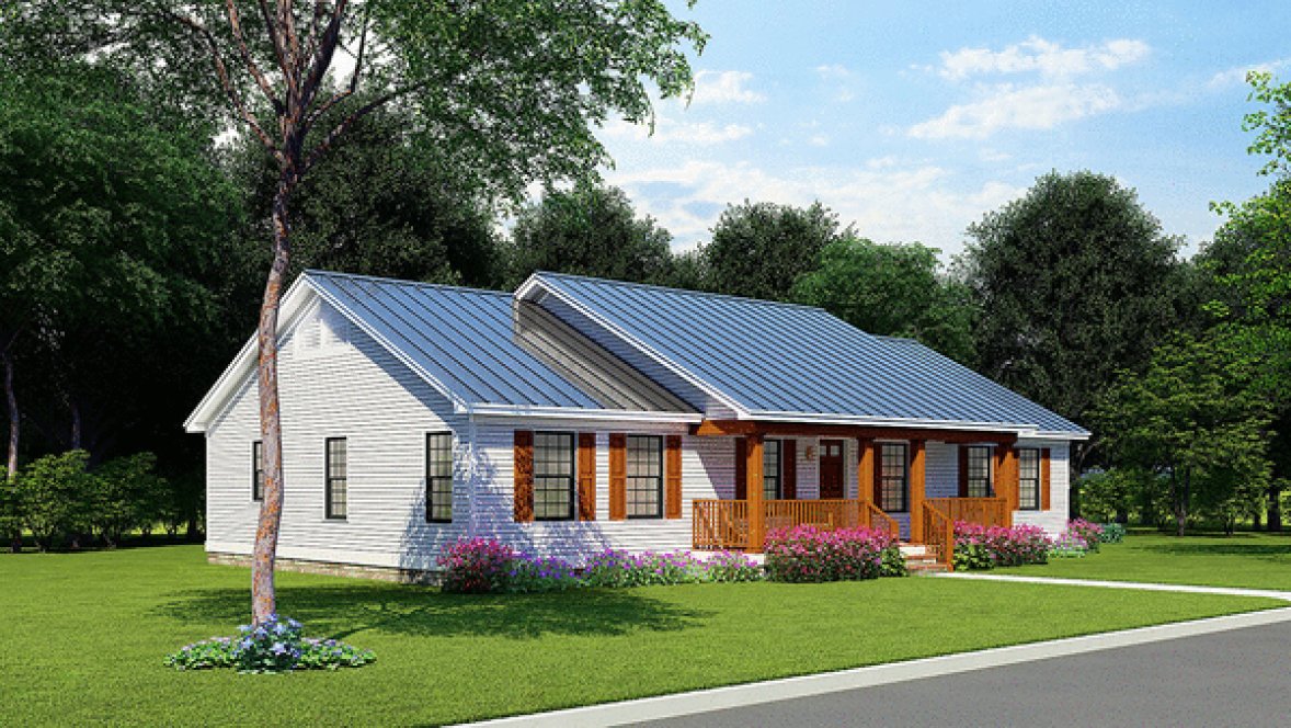 Left Elevation for House Plan #316581