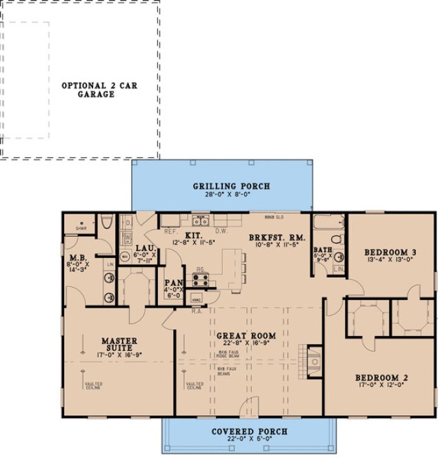 Main Floor Plan for House Plan #316581