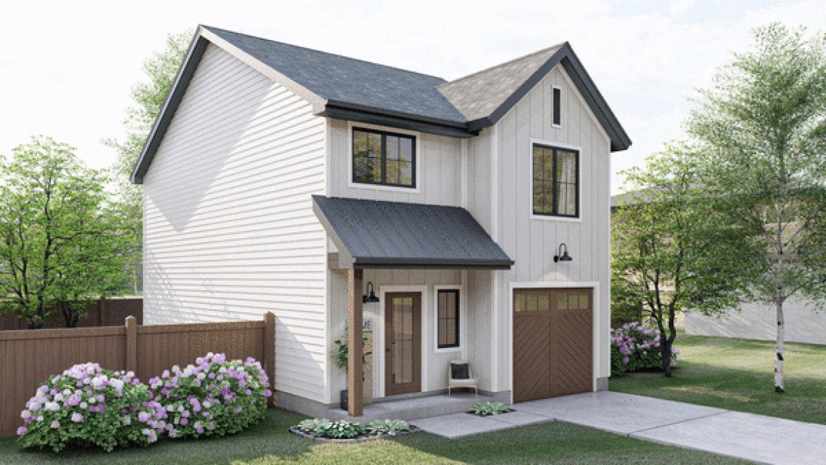 Left Elevation for House Plan #704641