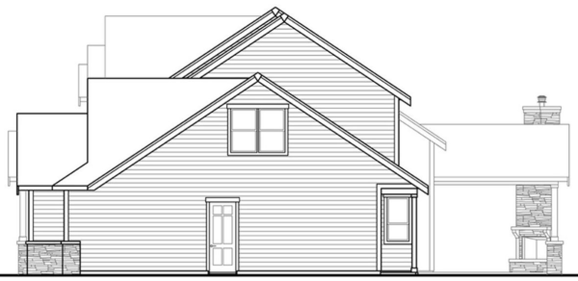 Right Elevation for House Plan #346603