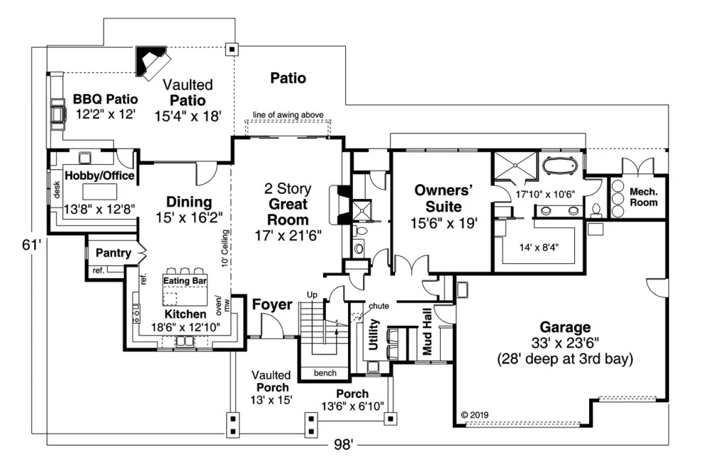 Main Floor Plan for House Plan #346603