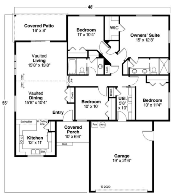 Main Floor Plan for House Plan #349951