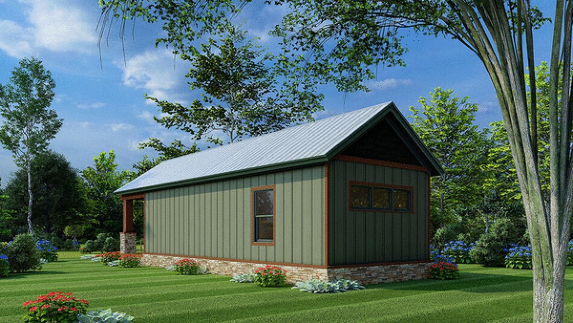 Rear Elevation for House Plan #314050