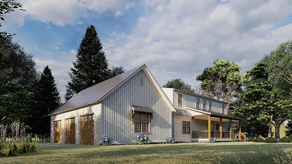 Left Elevation for House Plan #310452