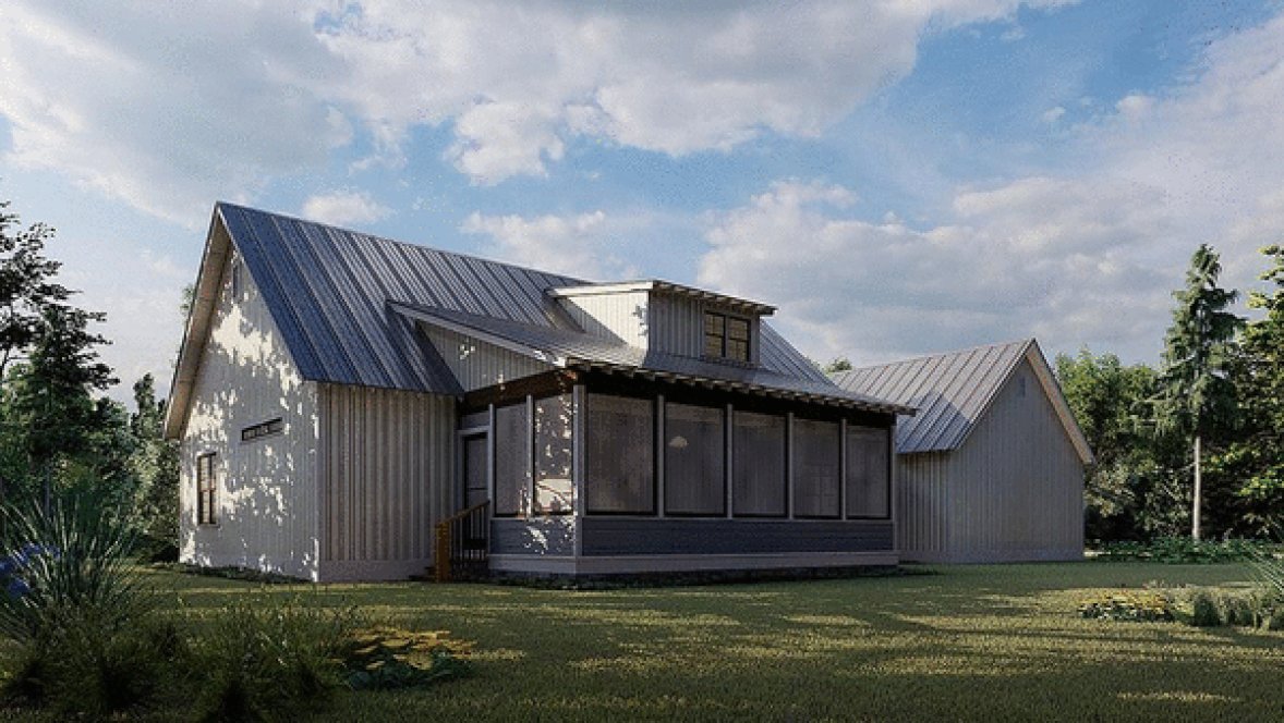 Rear Elevation for House Plan #310452